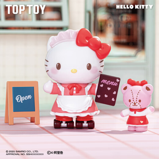 TOP TOY三丽鸥轮滑西餐厅系列手办库洛米盲盒玩具女孩六一儿童节礼物单盒