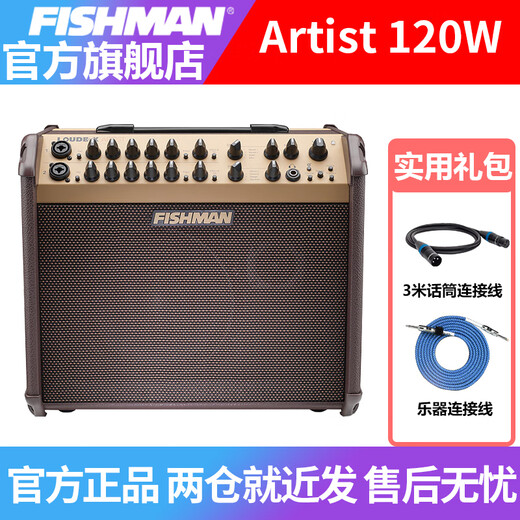 FISHMAN Fisherman Singing Speaker Loudbox Acoustic Guitar Outdoor Singing Roadshow Electric Blowpipe Live Acoustic Instrument Audio 120w (Artist) Package Five Type-C Internal Recording Cable