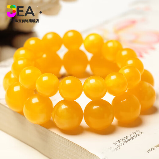 Jea.Pie boutique 2025 new beeswax raw stone bracelet natural l natural beeswax chicken oil raw mine old beeswax amber male beeswax 8MM a bunch buy two + one