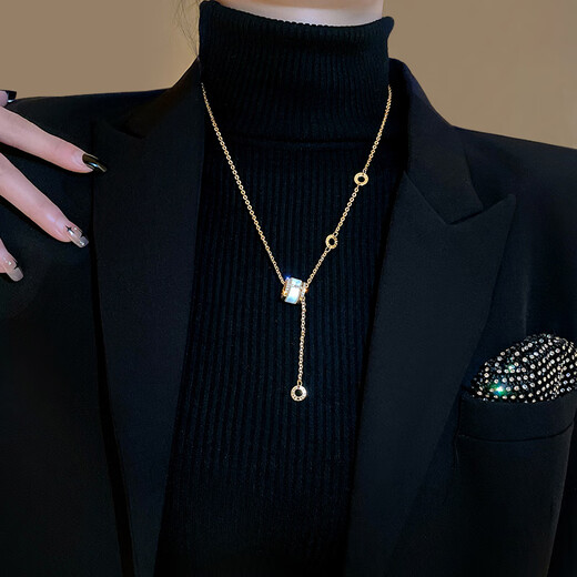 Juke Fritillaria Small Waist Necklace for Women Sterling Silver 18k Gold High-Quality 2025 New Style Valentine's Day Birthday Gift for Girlfriend Gold + Rose Gift Box + SF Express