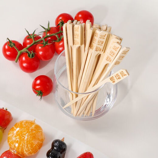 Lan Shengjia candied haws skewers candied haws bamboo skewers bamboo skewers fruit forks full set of disposable making tools and materials special candied haws skewers - DIY making tools three-piece set 50 pieces packaging bag + tie + bamboo skewers
