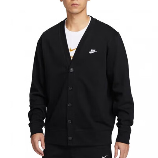 Nike (Nike) Официальная куртка для Men 2025 Spring New Fashion V-образное вязаное свитер. Спортивная куртка Fn3899-010 XL.