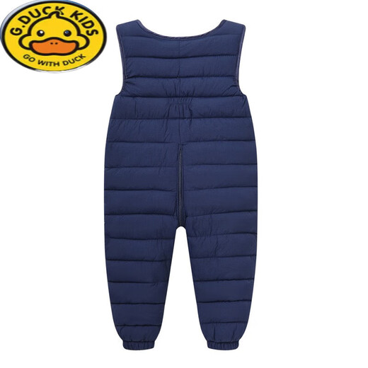 G.DUCKKIDS Little Yellow Duck Children's Down Cotton Overalls Infants and Toddlers Winter Thickened Cotton Pants for Boys and Girls with Open Files for Outerwear Red Bear Style 80 Recommended Height 70-80cm
