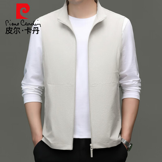 Pier Cardin High-Dee Veste de gilet pour hommes de gilet, d'été et d'automne Business d'âge d'âge moyen Collière Collier Sans manche Veste gilet