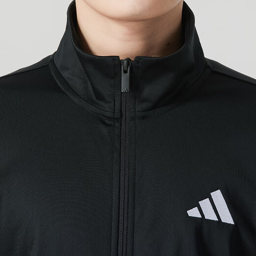 Adidas Jacket Hombres 25 Summer New Sportswear Fitness Entrenamiento Carriendo ejercicio Casual Wathed Chaqueta Top Ji8816/Negro/Blanco M