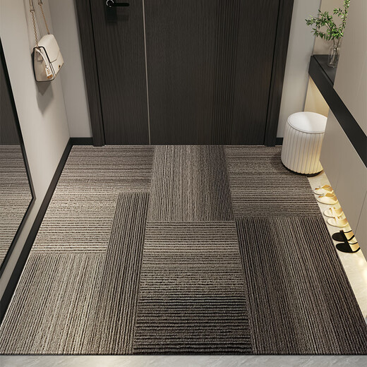 
German craft entrance door mats entrance door entrance doors with dirt-resistant and non-washable vacuum-sucking foot mats new anti-slip floor mats gray-colored-15271 80cm*120cm [small size in the entrance door]