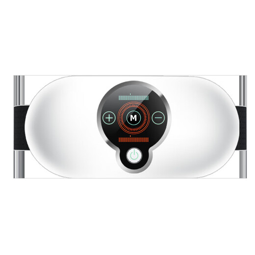 Konka Fat Removing Belt Hot Compress Warm Palace Abdominal Massager Fat Burning Fitness Magnet Pulse Massager Abdomen Rubber Vibration + Pulse + Hot Compress Model White