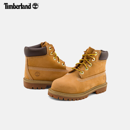 
Timberland official children's shoes, big yellow boots, Martin boots, high top outdoor travel is larger 12809 12809W/wheat color 26 (6-hole brass shoes)