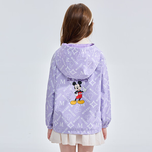 Disney Reversible Girls' Jacket 2025 Autumn New Children's Hooded Top Thin Jacket