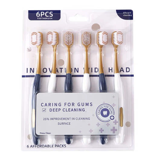 Sam's same toothbrush with wide head soft hair high density brush deep cleaning adult family six-pack toothbrush regular 6-pack