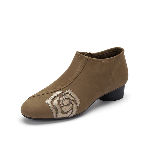 Achette 4SF0 2025 early spring new style retro elegant ankle boots comfortable latex sole women's boots C10-hill color 36