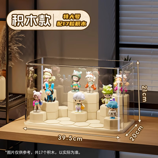 OLA XIANG blind box display rack storage transparent dust-proof figure toy building block display cabinet Bubble Mart labubu display box