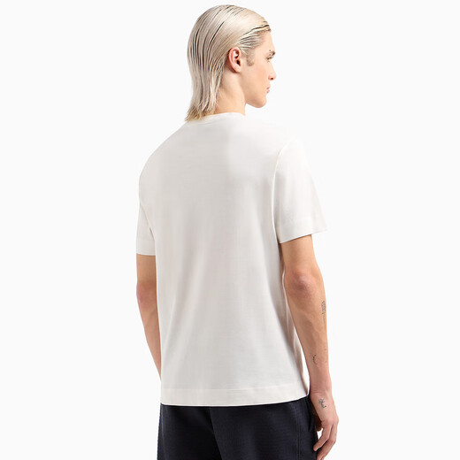 ARMANI/阿玛尼 EA 鹰标男士丝光棉简约短袖圆领T恤 EM001068 AF12926 卡其 U1098 M