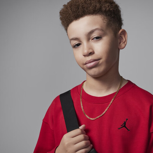 
Nike (NIKE) Jordan official Nike Jordan New Year Transformation Series Boys Big Children Knitted Pattern Top IF3740 687 Fitness Red 145 (M)