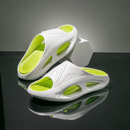L'étudiant du Minghuitong College porte des pantoufles à la mode à l'extérieur pour les sandales de noix de coco de célébrités Internet pour hommes eva couple féminin de support d'été [A699] Orange blanc 36-37 (les chaussures sont une taille plus petite)