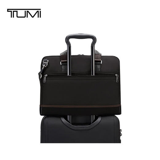 TUMI FREMONT business briefcase ballistic nylon men's laptop bag walnut color gift