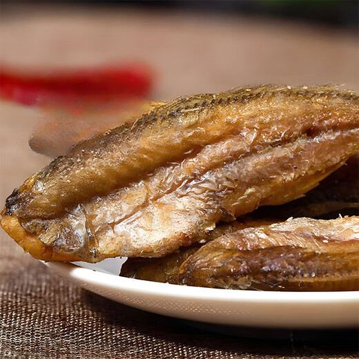 Crispy original ready-to-eat small yellow croaker cake baked spicy dried fish casual yellow croaker snacks 30g (9-12 pieces) delicious again