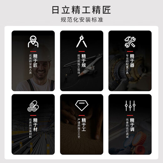 Hitachi (HITACHI) five-horse central air conditioner, one-to-four hidden inverter air conditioner, household six-horse multi-split RAS-125HRNAQ two rooms and two living rooms EX-Shuxiang series duct machine 5 horses, first-class energy efficiency, one to four 125, suitable for two rooms and two living rooms