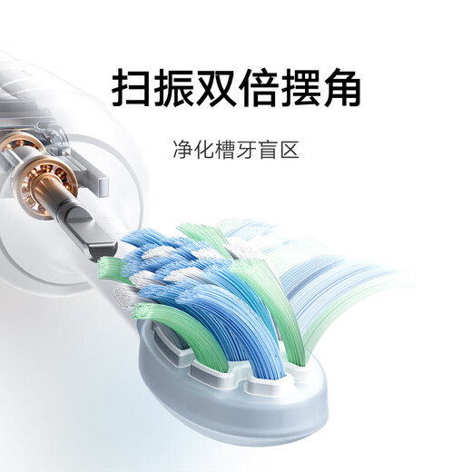 Xiaomi Home Appliances Mijia Sonic Sweep Electric Toothbrush #Pink Household Electric Toothbrush White Sweep Double Swing Angle Intelligent Missed Scan Reminder 180 Days Battery Life Electric Toothbrush