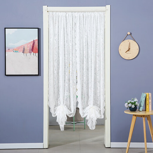 
30 days 1047 pieces lace screen curtains indoor living room universal double opening anti-mosquito decorative curtain without hole drilling telescopic rod Main picture model Door width 100-140 height 200