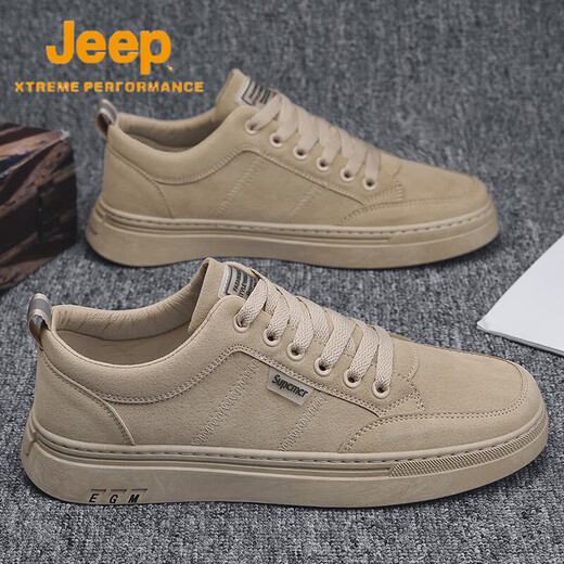 JEEP SPIRIT 1941 work shoes men's shoes trendy men's waterproof casual board shoes work shoes versatile labor protection shoes summer shoes khaki upgraded model / high-end wear-resistant non-odor feet 42 standard sports code