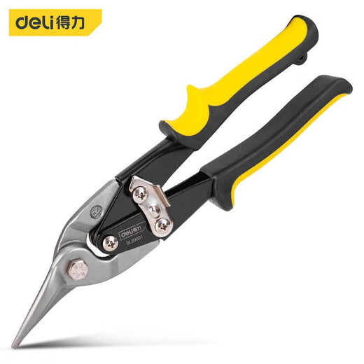 Deli iron sheet scissors, stainless steel scissors, straight-head aviation scissors, industrial scissors, barbed wire keel shears, aluminum plates, 10-inch straight-head aviation scissors-DL20030