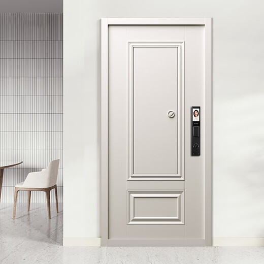 
OUDILE ventilated 4th-level anti-theft door entrance door + creamy thickened door leaf breathable ventilation door window hidden hinges + fingerprint smart lock 3D face lock 2150*960/2050*1050
