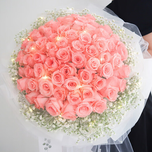 Youke Jade Flower Express Red Rose Bouquet Confessing Love to Girlfriend and Wife Birthday Gift Nationwide Delivery 52 Diana Bouquets