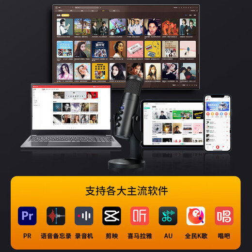 Onedy core upgrade audiobook dedicated recording equipment professional set Himalayan dubbing microphone online class game live broadcast noise reduction microphone usb computer and mobile phone universal Pro upgraded version - mobile phone and computer universal professional recording + noise reduction card