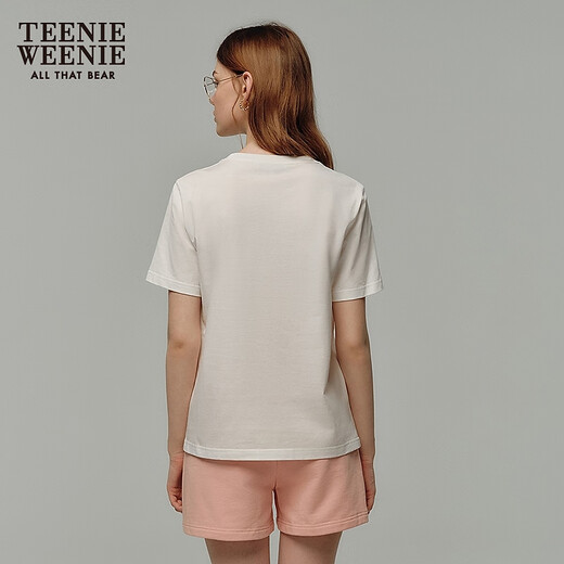 Teenie Weenie Bear футболка для женщин 2025 Весна и лето новая вышивка.