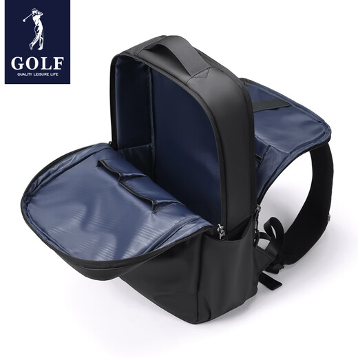 高尔夫（GOLF）男士双肩包商务大容量17.3寸电脑包轻便出差旅行包大学生书包 雾黑色.