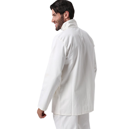 友盟 AP-6840+AP-9710白色防火阻燃工作服 焊工焊接电焊服 1件M码【可定制】