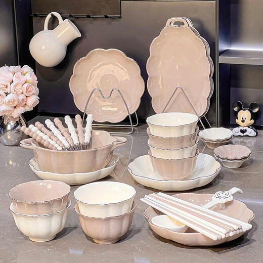 溥畔日本进口品质景德镇感碗碟套装家用陶瓷盘子釉下彩餐具碗盘轻奢碗 纯色釉盘子8.5寸2个装1278