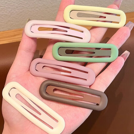 Beiyipin's new Morandi color BB clip practical and versatile bang clip female hair clip girl heartbreak hair clip hair card hair accessories
