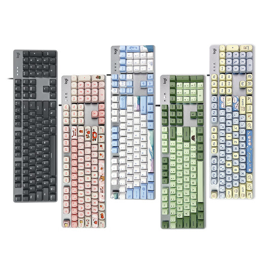 Logitech's new k845 wired mechanical keyboard, whale fall blue shaft tea red shaft e-sports game, high appearance, K845 blue shaft whale signature custom keycap + SF Express official standard x No x No