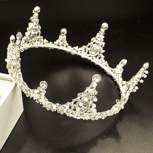 Shijun (shijun) cristal retro europeo y americano corona corona tiara novia atmosférica súper hada vestida de novia corona velo boda corona dorada caja de regalo rosa