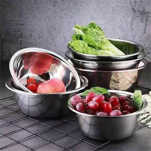 Jingying is giving away 316L thickened stainless steel basin, multi-purpose canteen soup bowl, household vegetable basin, instant noodle soup basin, egg basin, processing 15CM, buy one and get one