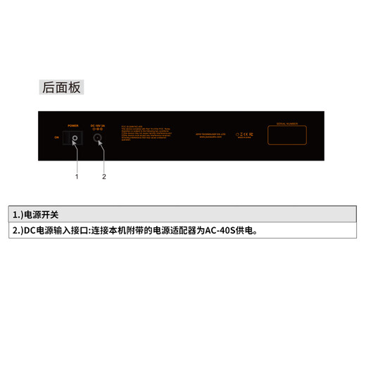 JOYO Guitar Singing Speaker AC40S Outdoor Roadshow Indoor Live Broadcast Internal Recording of Karaoke Charging Bluetooth Speaker AC-40S+DM-2 Wireless Dynamic Microphone