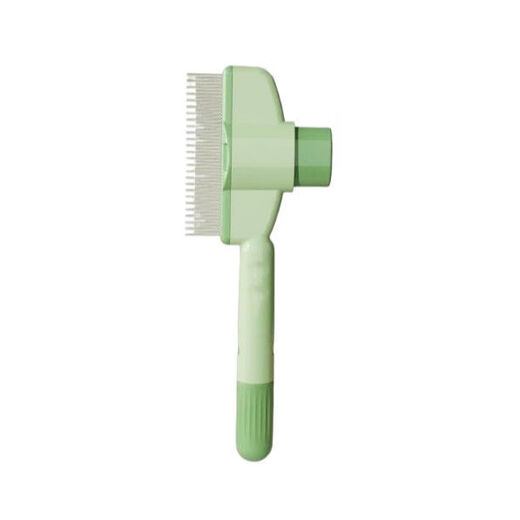 Cat and dog comb, knot-opening and floating hair artifact, pet self-cleaning comb, long hair massage, knotting and hair removal, two-piece care set, banana yellow + round hole nail clipper, solves the problem of hair loss from the inside out