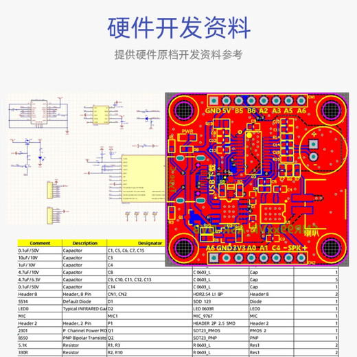 SNR99xxVR智能语音识别控制模块AI离线识别芯片开发板SNR8016升级 蓝色 SNR9902VR模块+喇叭+咪头+下载线