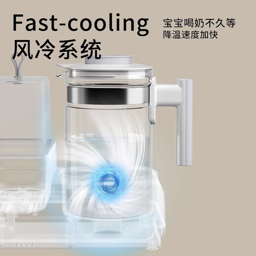 MeiLing Thermostatic Kettle Baby 2-in-1 Bottle Warmer Thermostat Kettle Household Baby Bottle Warmer Multi-Function Thermostatic Breast Regulator 7-in-1 + Double Bottle Warm Milk + 1500ml White