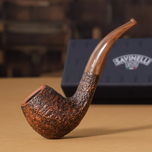 Sharphan (Savinelli) Italienische High-End-Heather-Pipe 677 Bend Eimer Kollektion importiert altmodische Massivholz-Trockenrohrmänner [Arctic Tundra 677 Bend Eimer] NICHT GRAS