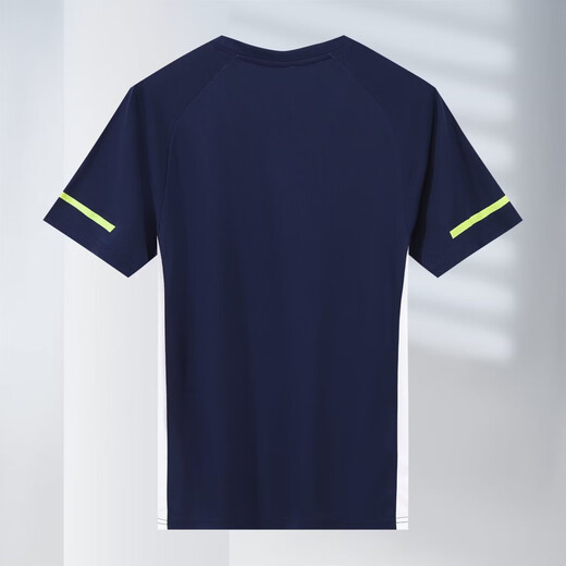 2025 new spring badminton suit men and women short-sleeved competition suit set quick-drying breathable sports competition training suit 7028 blue men's suit 2XL