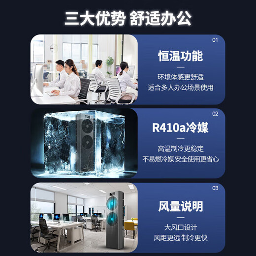 Gree computer room base station air conditioner EF series new level of energy efficiency variable frequency heating and cooling vertical cabinet air conditioner 5 HP first level energy efficiency EFR12.5NaAN1-380V contains 4 meters of copper pipe