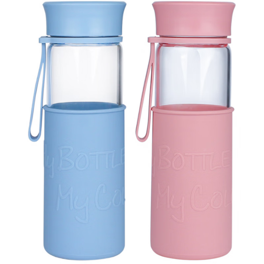 Lock Lock (Lockknlock) in Übersee offizieller Glasbecher tragbarer koreanischer Freizeitbecher 500 ml Großkapazität Einfacher Wasserbecher Frischbecher Tee Tasse Grüne Streifen-673Sg 500 ml