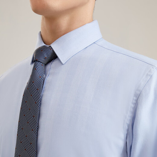 YOUNGOR long-sleeved shirt men's plain thermal shirt to keep warm and keep out the cold VLBN119760IBA light blue 41