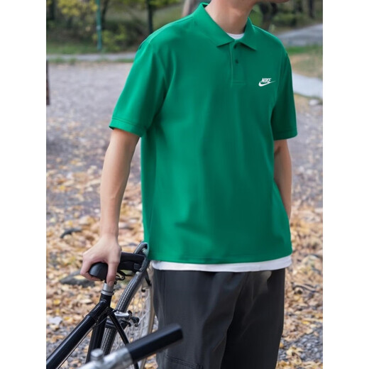 Nike (Nike) Весенняя новая рубашка поло nike green green с коротким рукавом мужчина подлинная лацкальная топ-футболка для хлопчатобумажной футболки с половиной рукава серые Fn3895-063 Pure Cotton Hetchaitry L Рекомендуется 130-150JIN [JIN равно 0,5 кг]