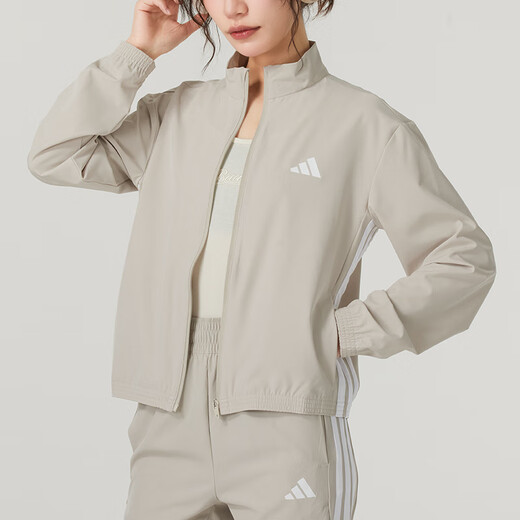 Adidas Frauensportanzug 25 neue lässige einfache gewebte Windschutzjacke Top-Hosen zweiteiler Set Je6173+JD6522 S/160