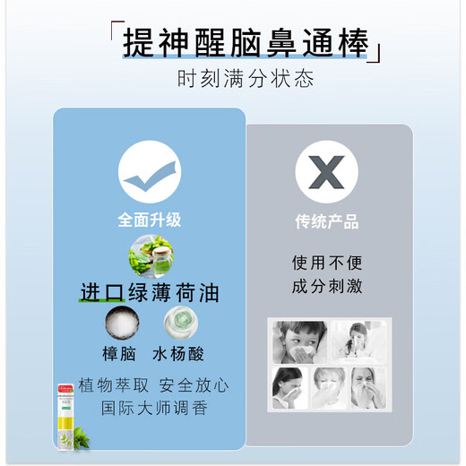 DAGO泰国原料鼻通八仙筒鼻通棒提神醒脑舒贴开车防犯困神器鼻吸*3支