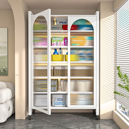 Kashiman sun protection balcony cabinet storage cabinet steel living room sundries large capacity integrated wall storage locker white four layers 156cm high best-selling NO1 length 100cm * depth 42cm (rust-proof 0 aldehyde)